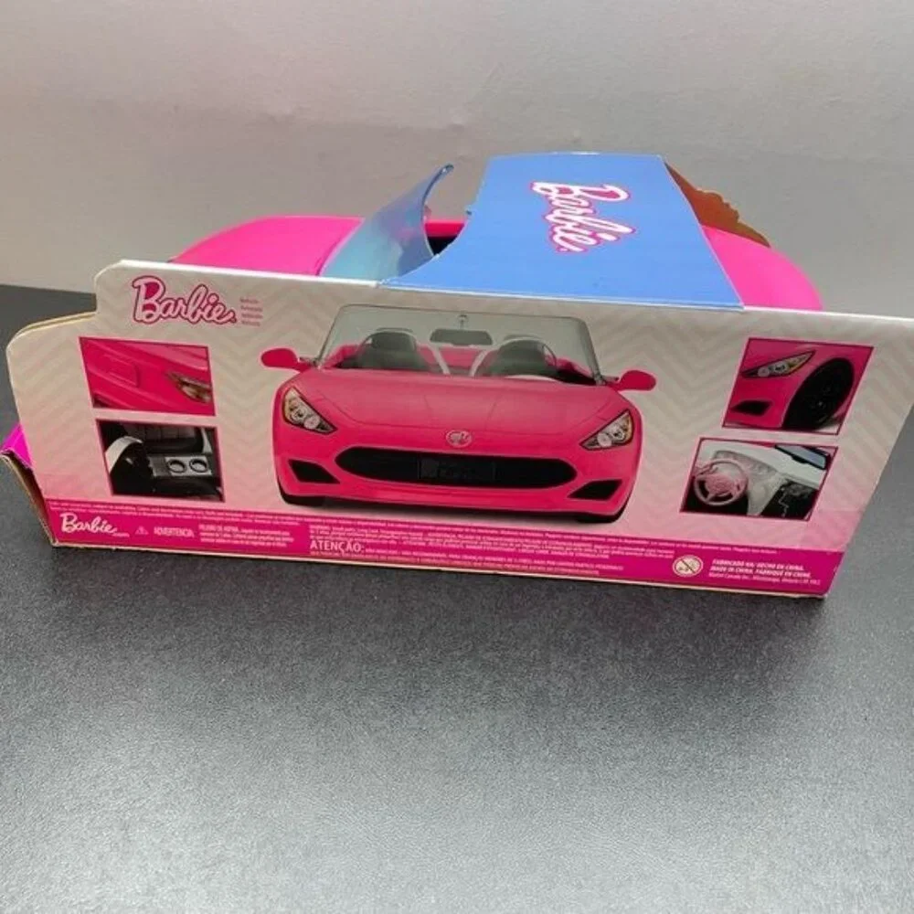 Barbie Pink Convertible 2 Seater vehicle With Rolling Wheels